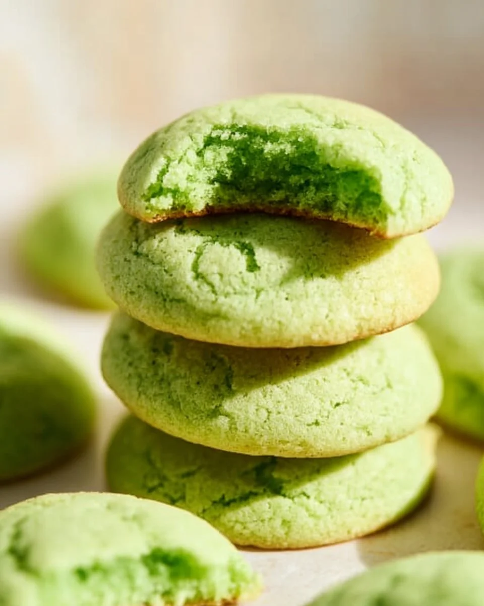 Leckere Pistazienpuddingkekse auf einem Teller