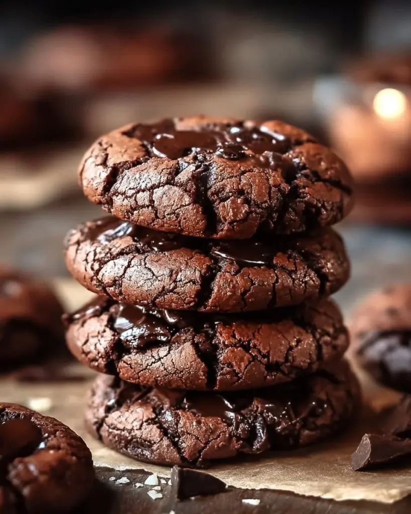Saftige fudgy Brownie Kekse in einer leckeren Schokoladenvariation