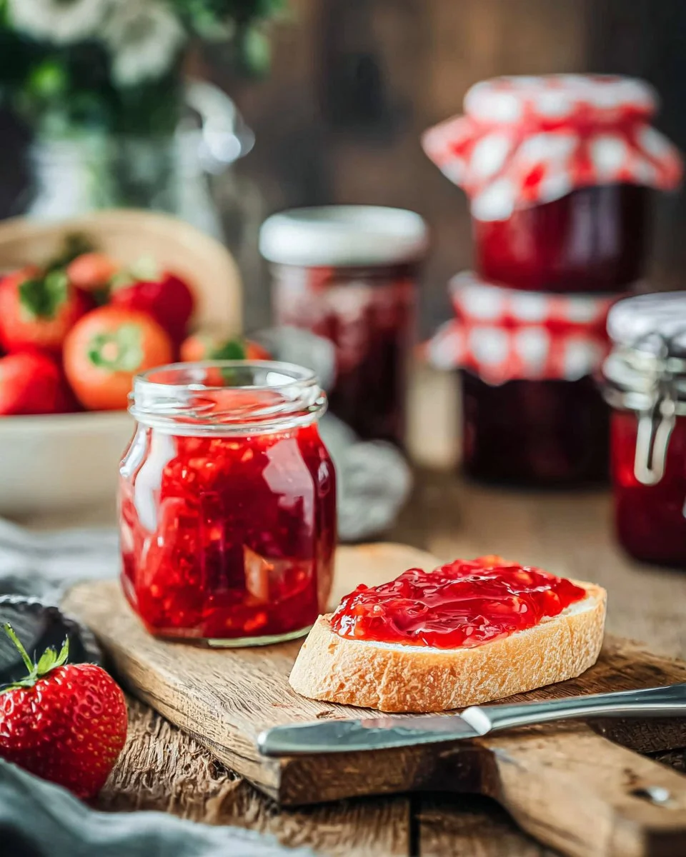 Sommer-Schichtdessert mit Waldfrüchten und Erdbeeren in einer Glasschale
