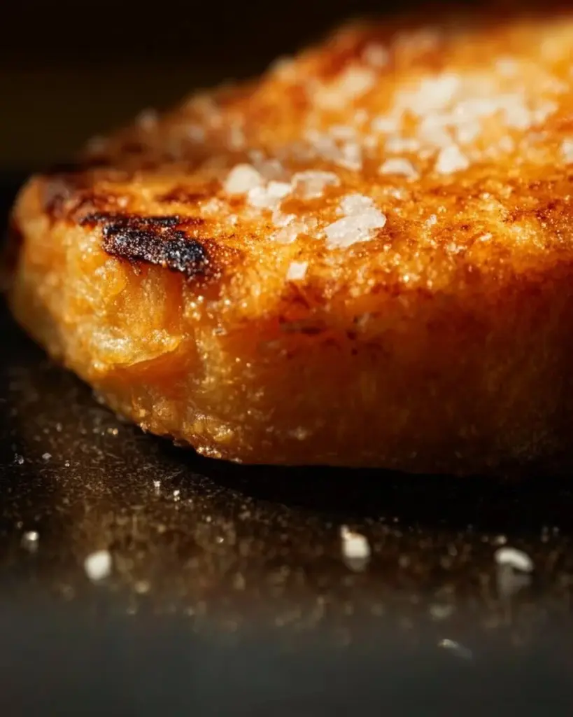 Veganer Lachsersatz aus Tofu auf einem Teller mit frischen Kräutern