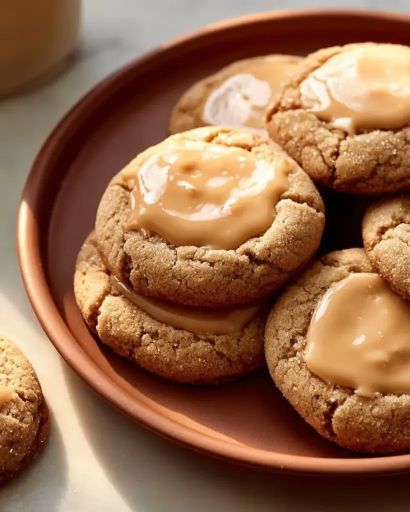 Weiche Brown Sugar Kekse mit Ahornsirup auf einem Teller serviert