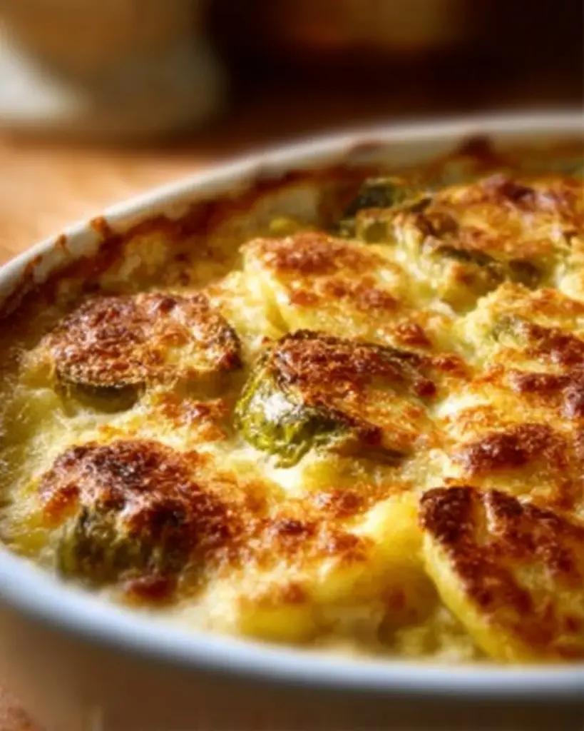 Wirsing-Kartoffel-Auflauf mit Käse überbacken