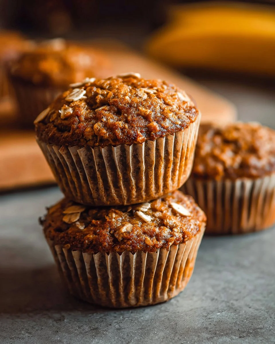 Bananen Haferflocken Muffins