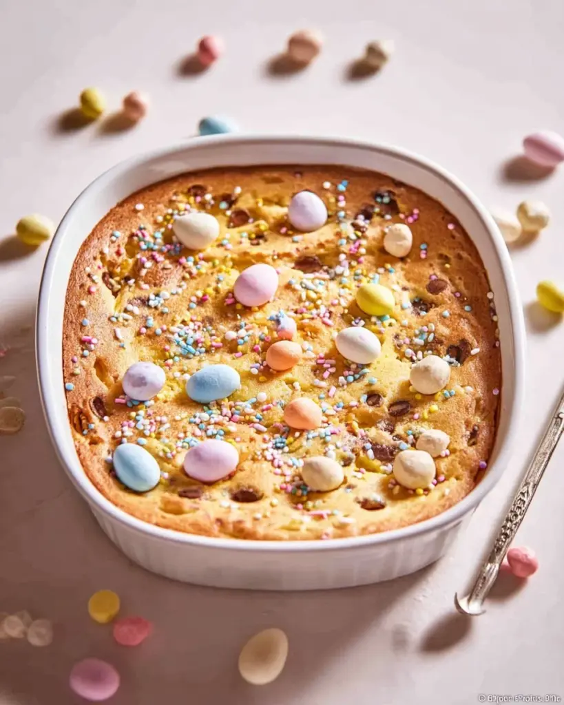 Cadbury Mini Egg Blondies mit bunten Schokoladenstückchen