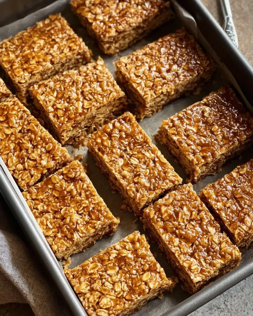 Weiche und chewy Flapjacks, ein klassisches britisches Dessert-Rezept
