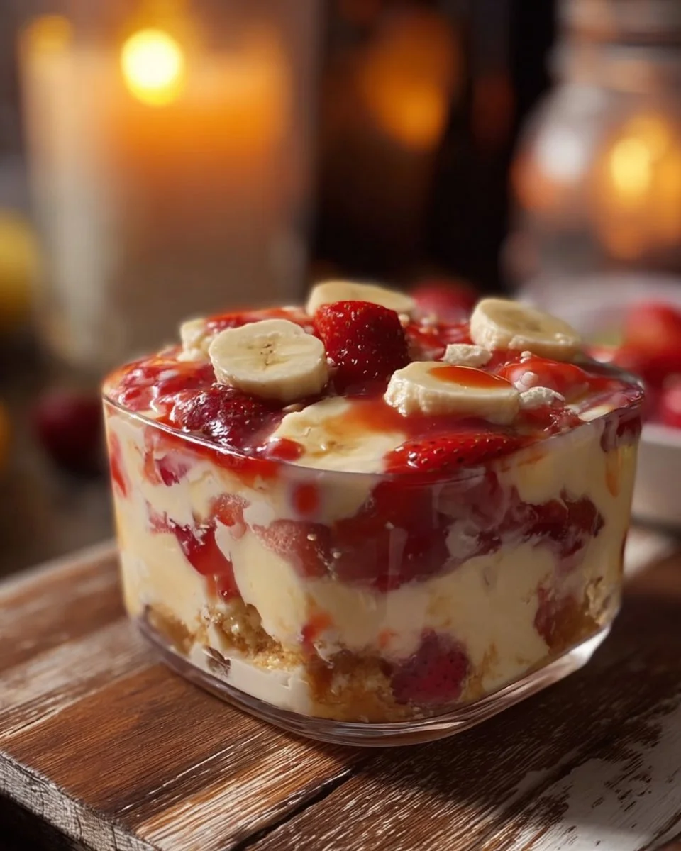 Erdbeer-Bananen-Pudding-Traum