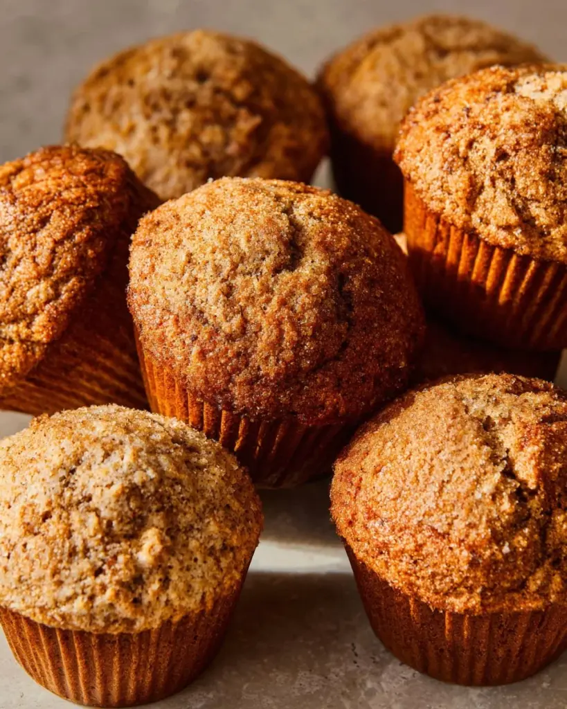 Leckere Haferflocken Muffins frisch gebacken auf einem Tisch