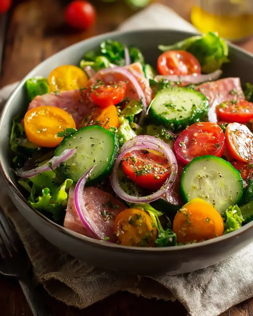 Italienischer Grinder-Salat mit frischen Zutaten und Aromen