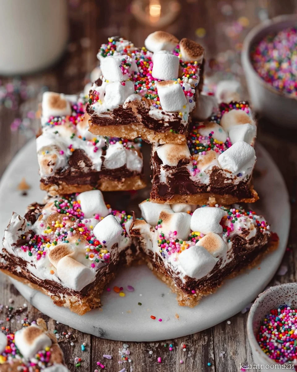 Marshmallow Streusel Kuchen Riegel