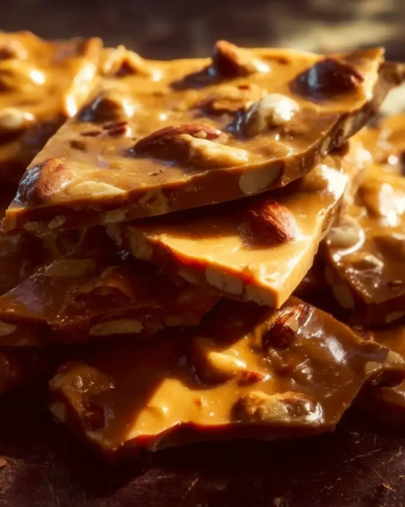 Zartes Mikrowellen-Erdnuss-Brittle mit Erdnüssen und Karamell