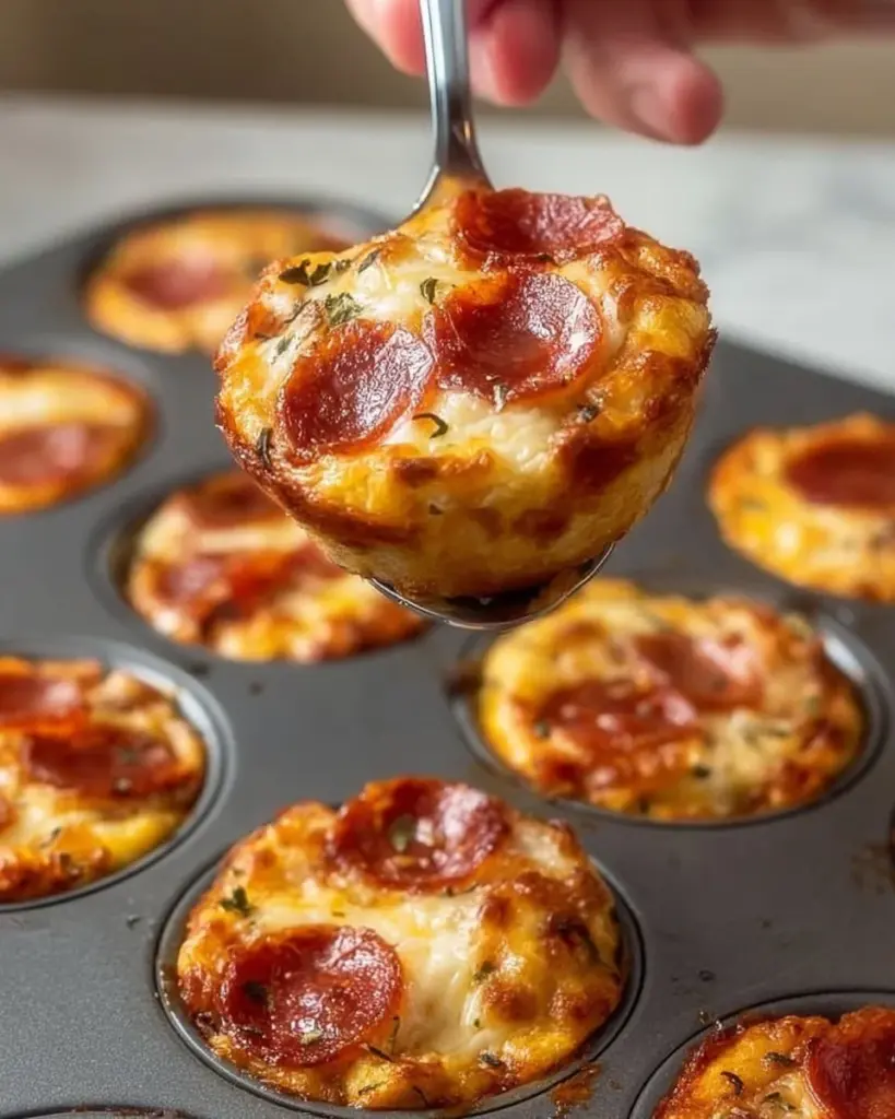 Leckere Mini-Tiefkühlpizzen auf einem Holzbrett serviert
