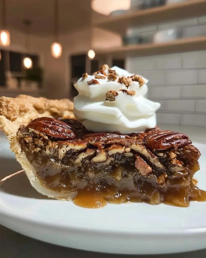 Leckeres Pekan-Pie-Cobbler Dessert mit Nüssen und Karamell-Topping