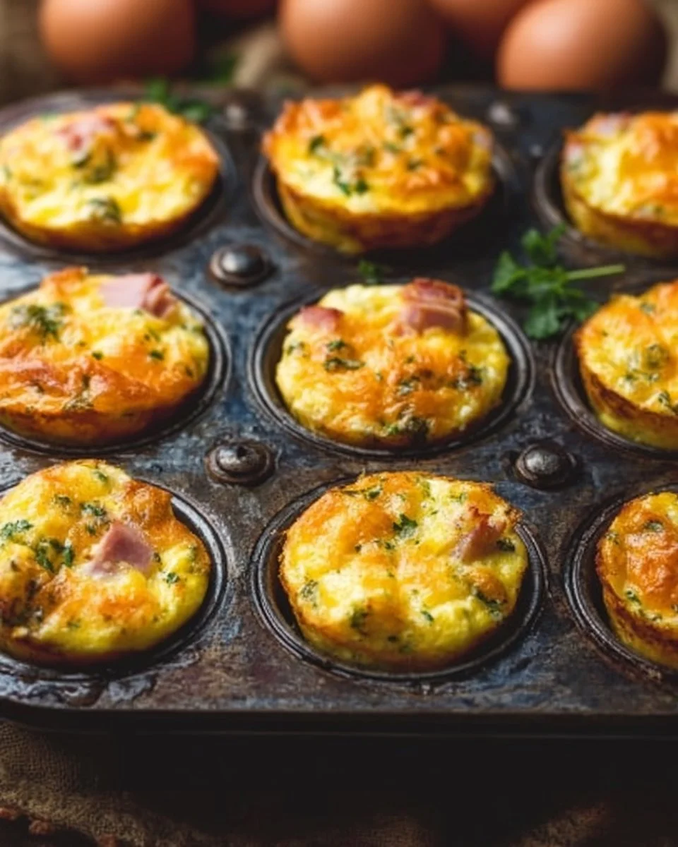 Schinken-Käse-Ei-Muffins für schnelle Frühstücke