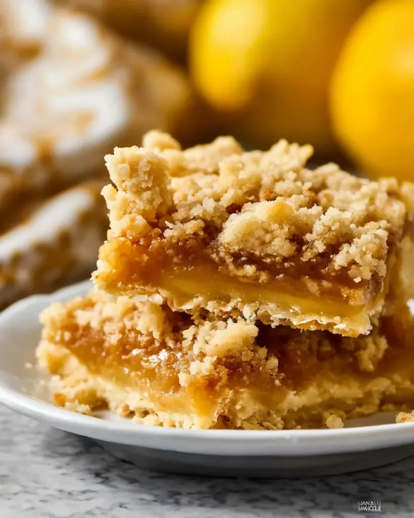Zitronenbars mit Soda-Cracker-Boden, frisches und leckeres Dessert