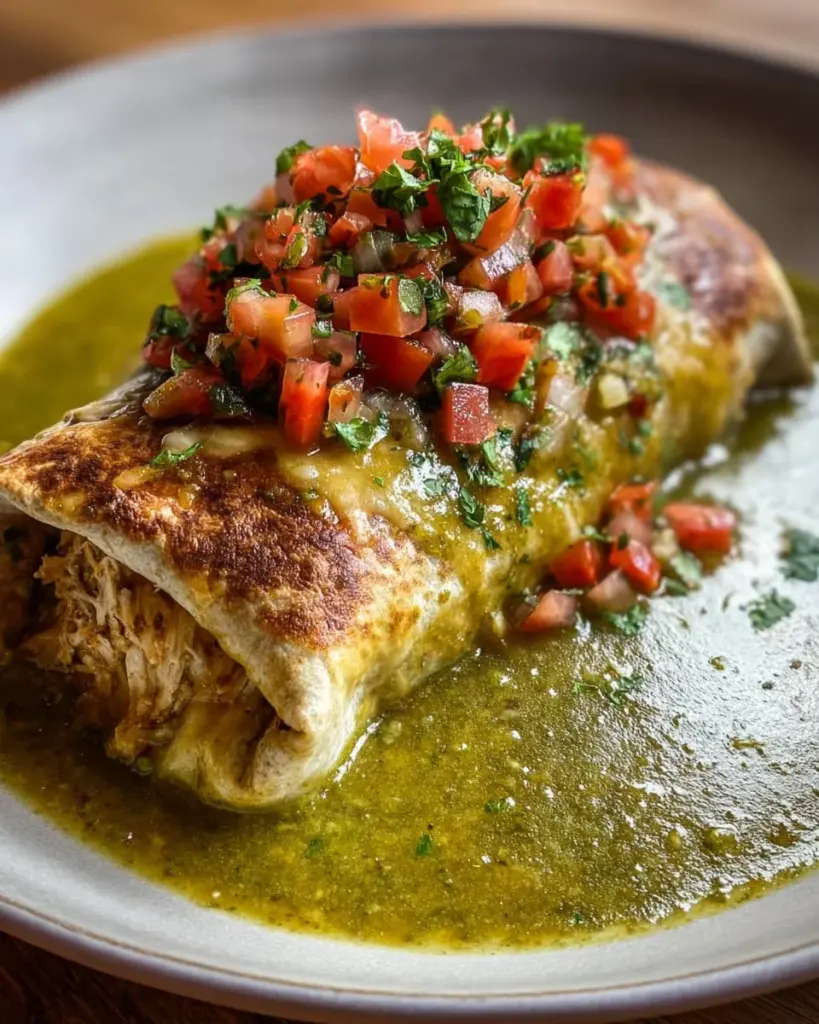 Leckere Chili Verde Burritos mit Hatch-Chilis und frischen Zutaten