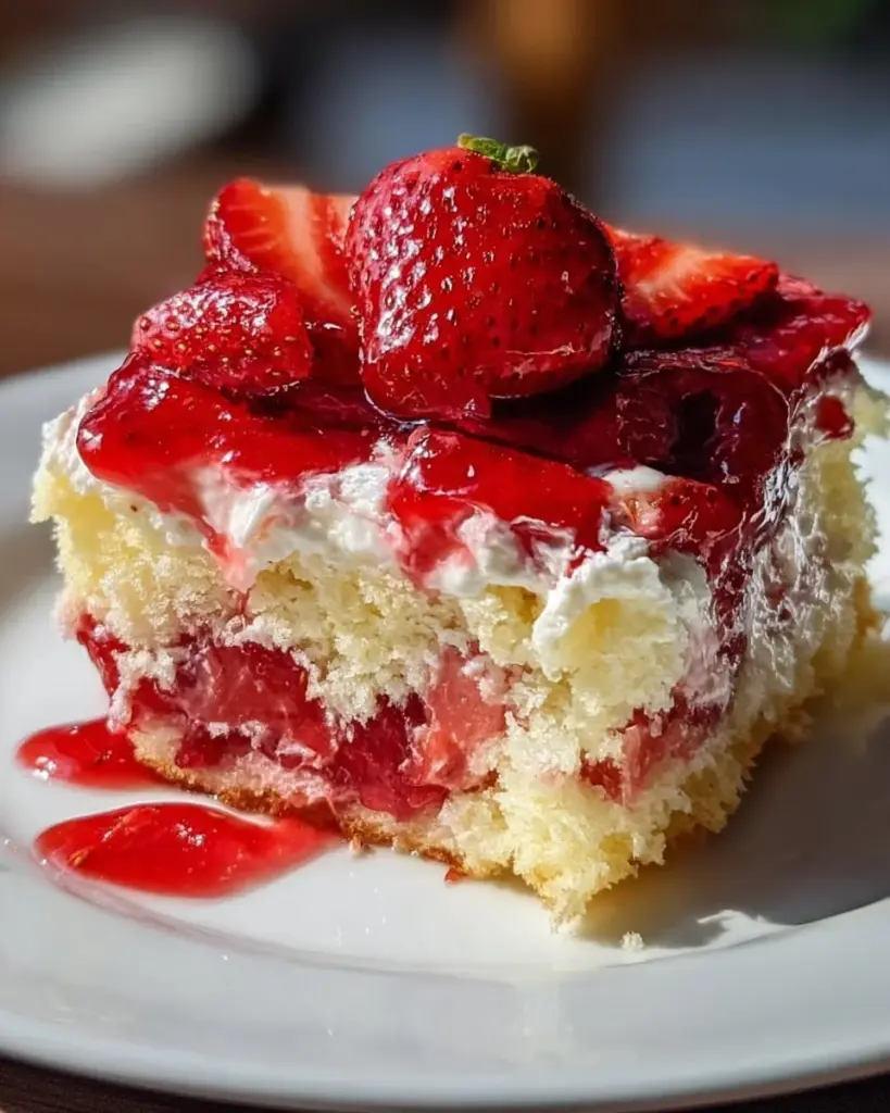 Saftiger Erdbeerkuchen mit Erdbeben