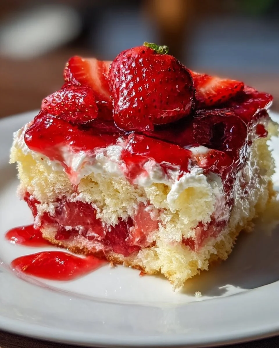 Saftiger Erdbeerkuchen mit Erdbeben