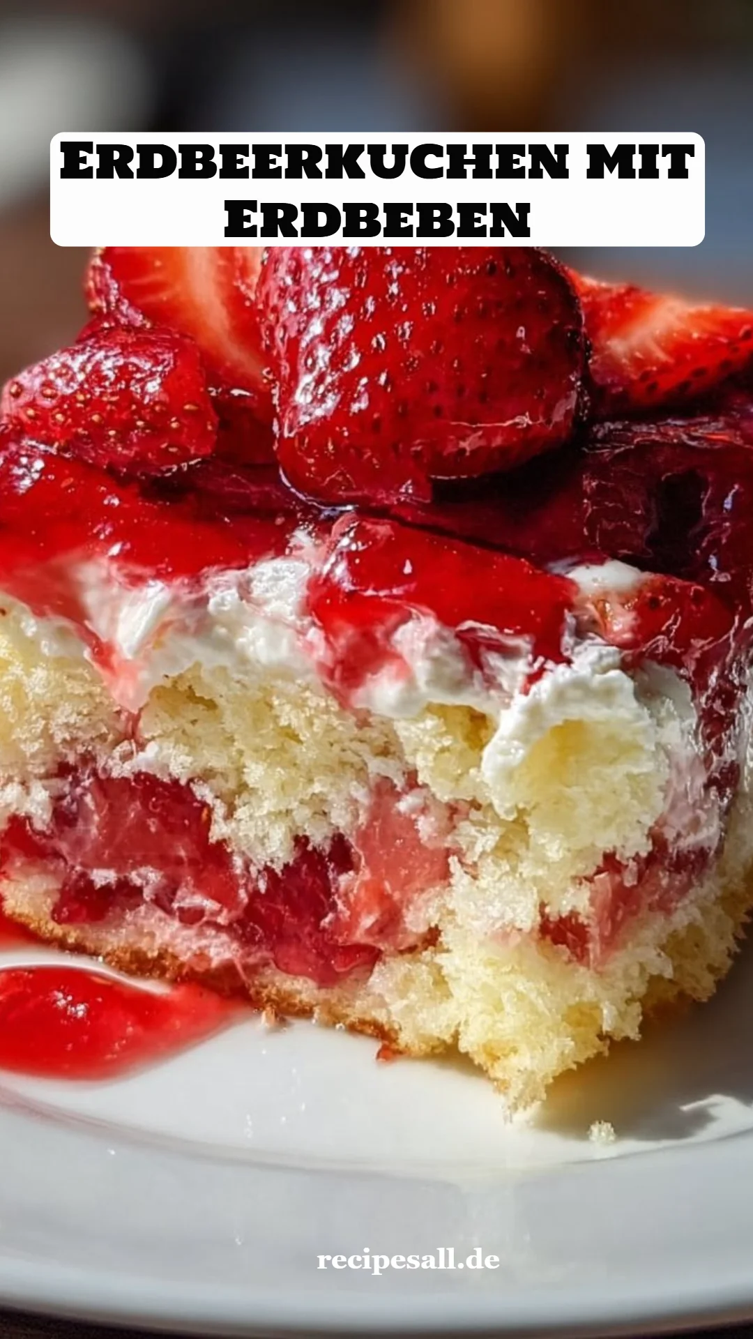 Erdbeerkuchen mit Erdbeben