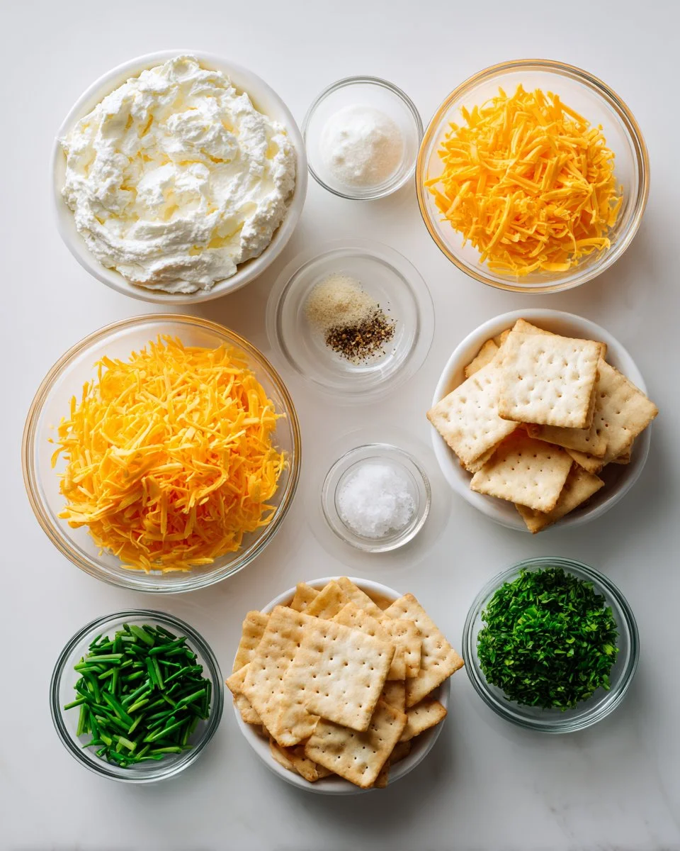 Käseball mit Cheddar und Meerrettich