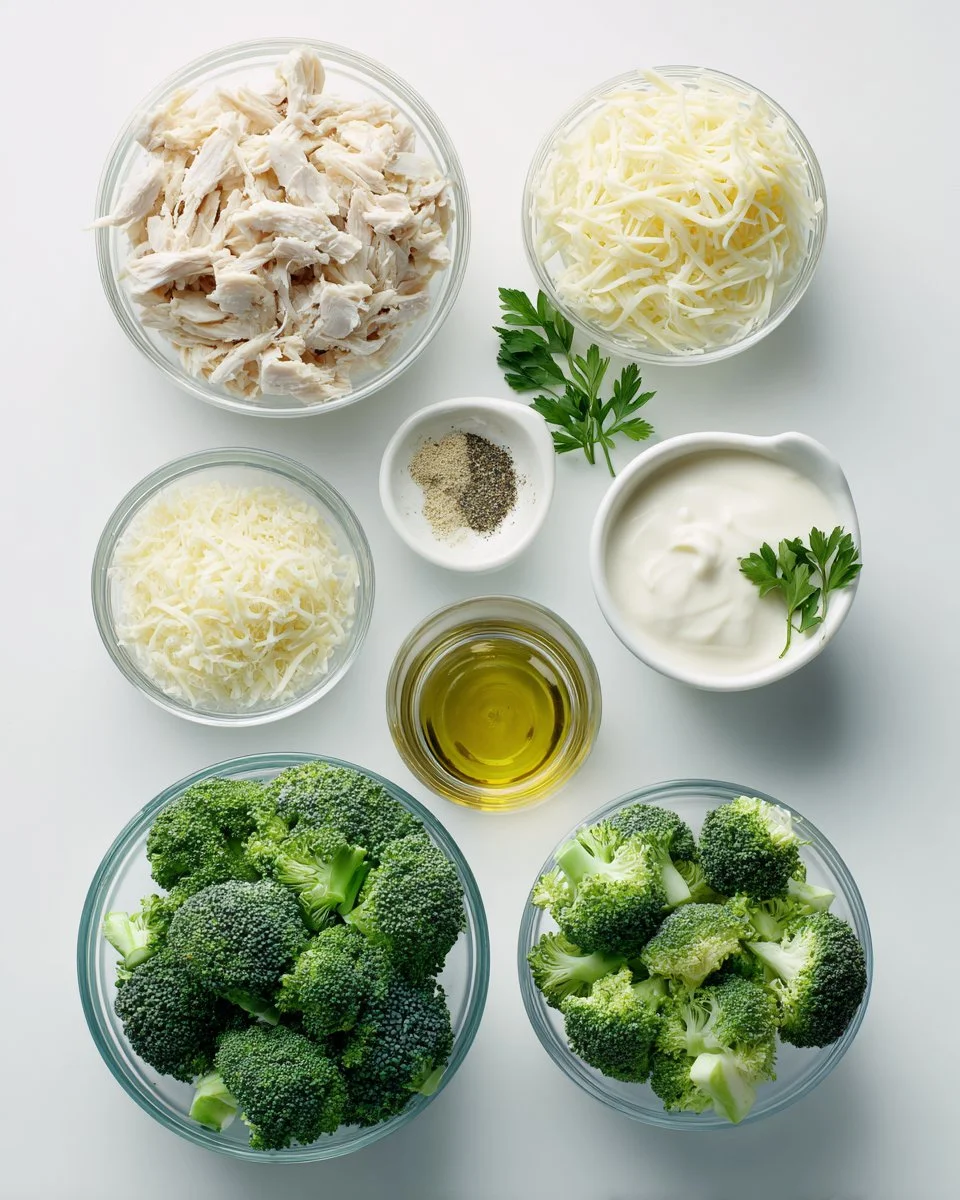 Keto Hähnchen Alfredo Brokkoli Auflauf
