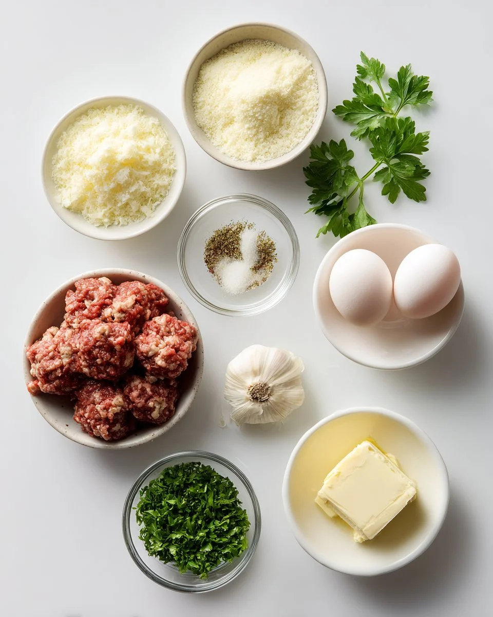 Keto Knoblauch-Butter-Fleischbällchen