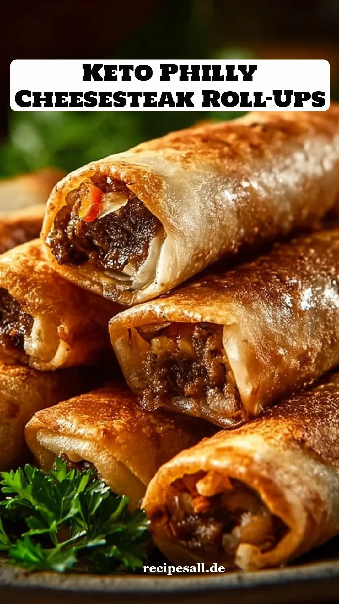 Keto Philly Cheesesteak Roll-Ups