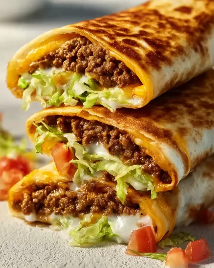 Keto Crunchwraps auf einem Teller, gesund und schmackhaft zubereitet.
