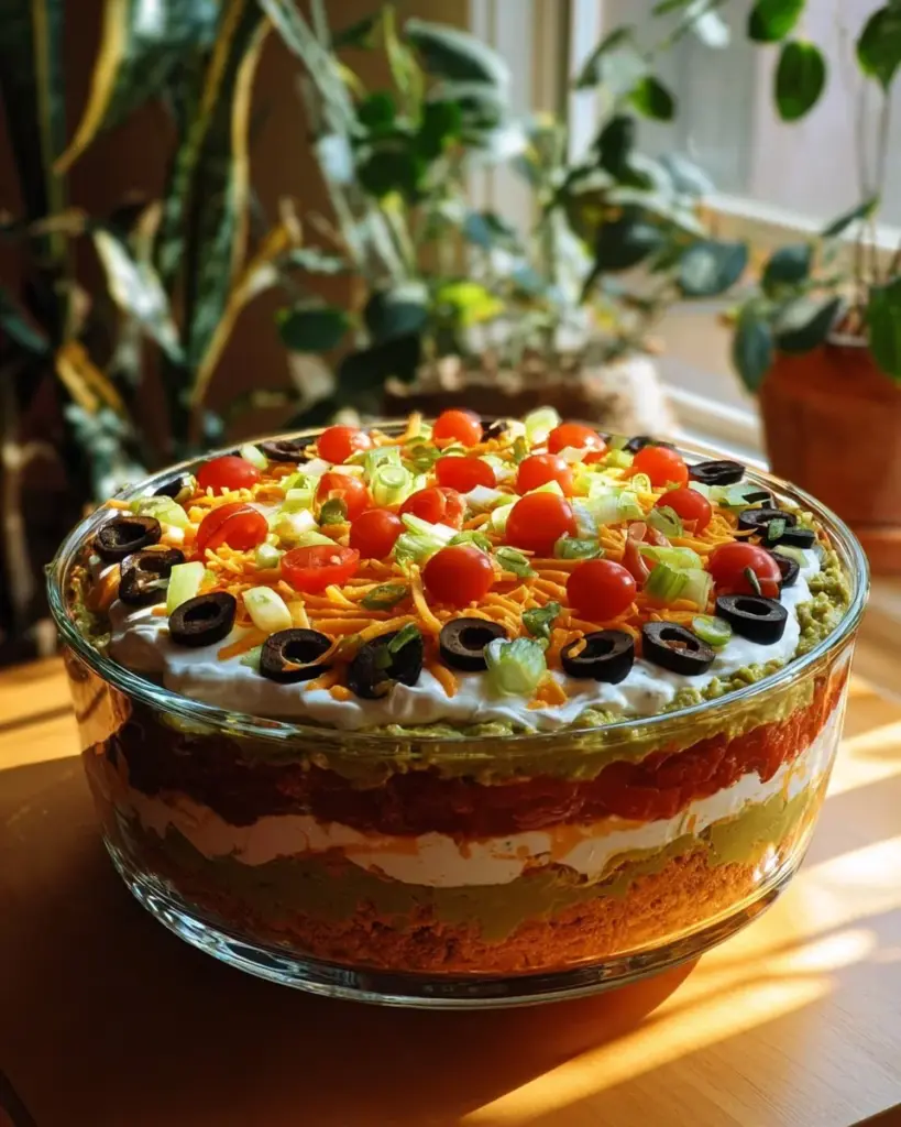 Leckere 7-Layer Dip für Football-Events und Partys