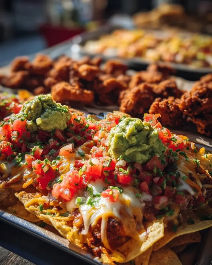 Leckere Snacks für die Super Bowl Party auf einem Tisch angerichtet