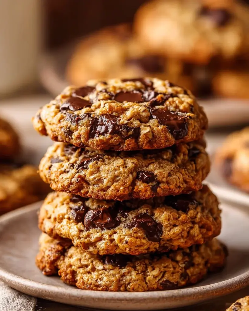 Unwiderstehlich zähe glutenfreie Haferkekse in einer schönen Anrichtungsform