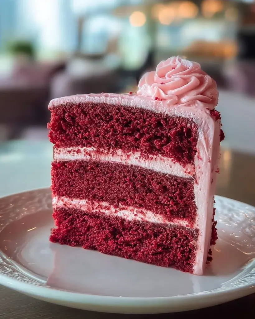 Unwiderstehlicher Pink Velvet Kuchen für Muttertag