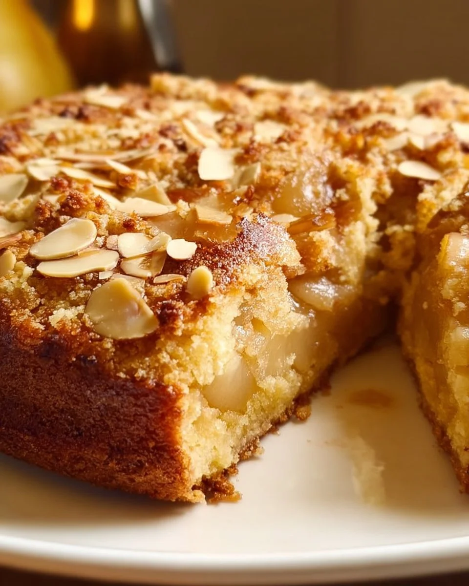 Birnen-Almond-Krümelkuchen