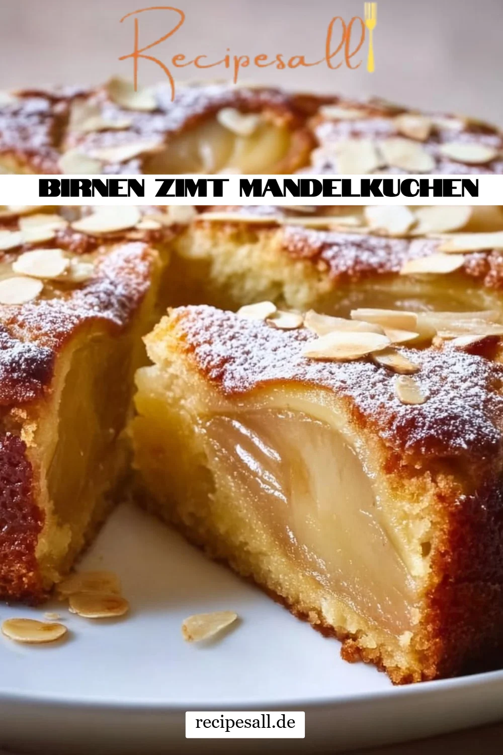 Birnen Zimt Mandelkuchen