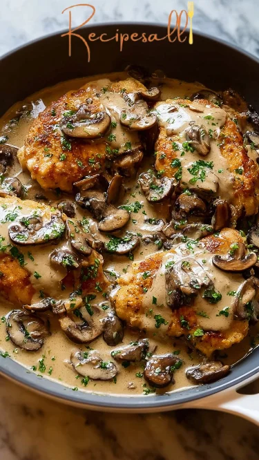 Cremige Pilz-Hühnchen