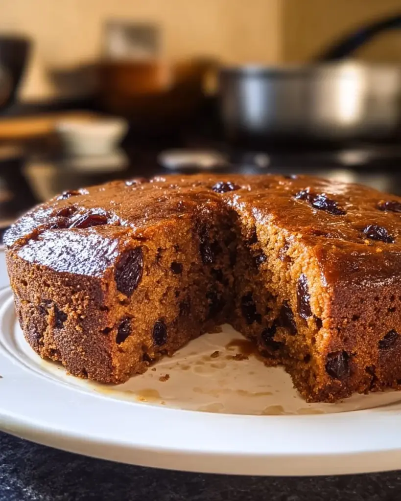 Englischer Dattel- und Brauner Zuckerkuchen mit Zuckerkuchen-Details
