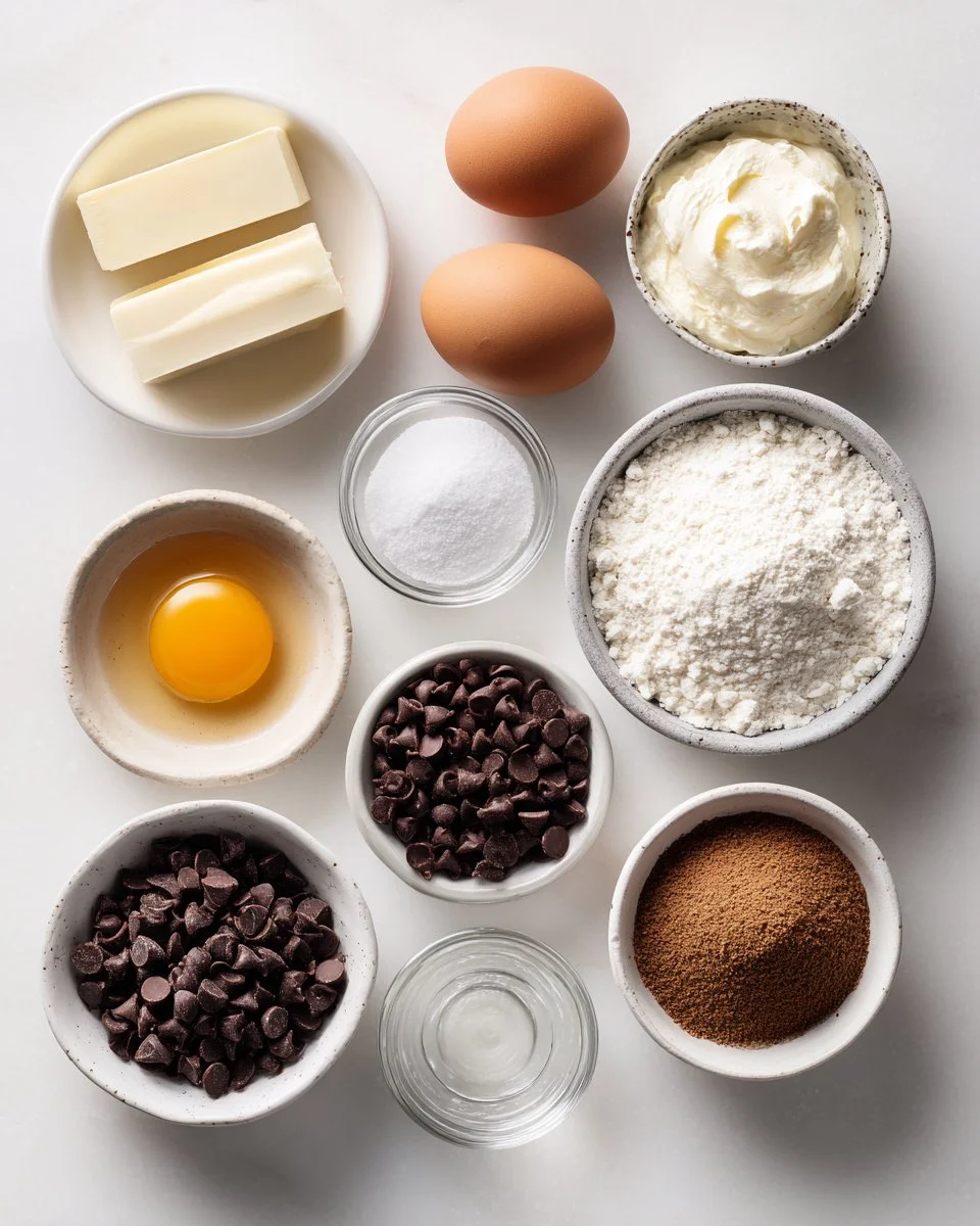 Herrlich reiche Schokoladenstückchen-Cookies mit Frischkäse