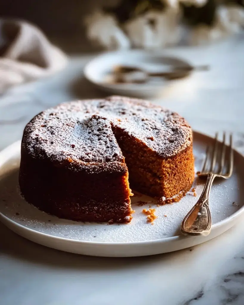 Leckerer Ingwer-Braunbutterkuchen auf einem Teller, perfekt zum Naschen.