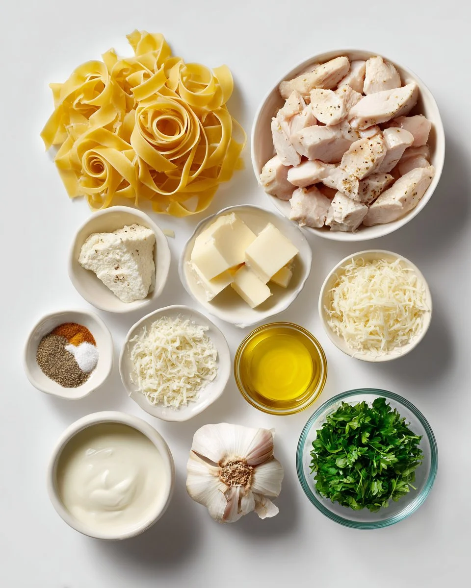 Irresistibles cremiges Hähnchen Fettuccine Alfredo