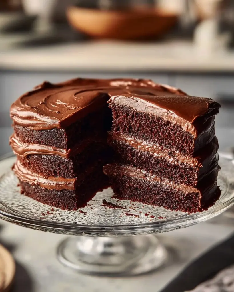 Matildas leckerer Schokoladenkuchen, ideal für Schokoladenliebhaber.