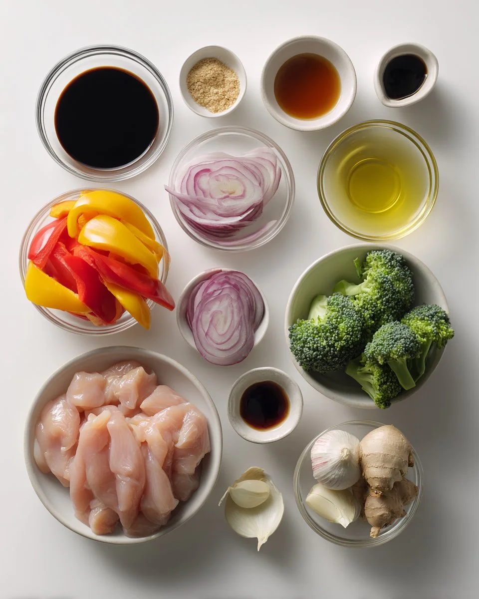 Sizzling Chicken Stir-Fry in German is: Bratendes Hähnchen-Pfannengericht.