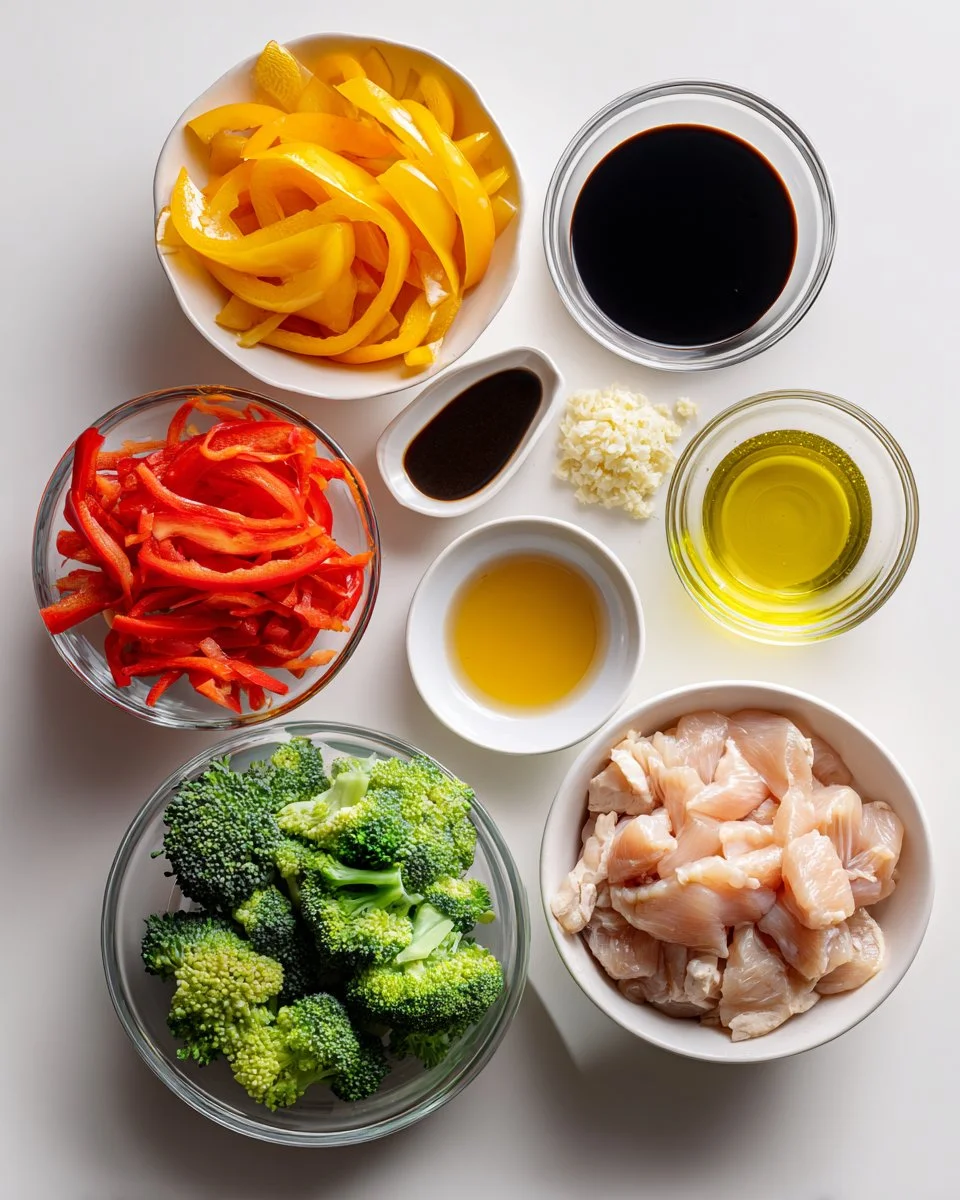 Sizzling Chicken Stir-Fry in German is: Knusprige Hähnchenpfanne