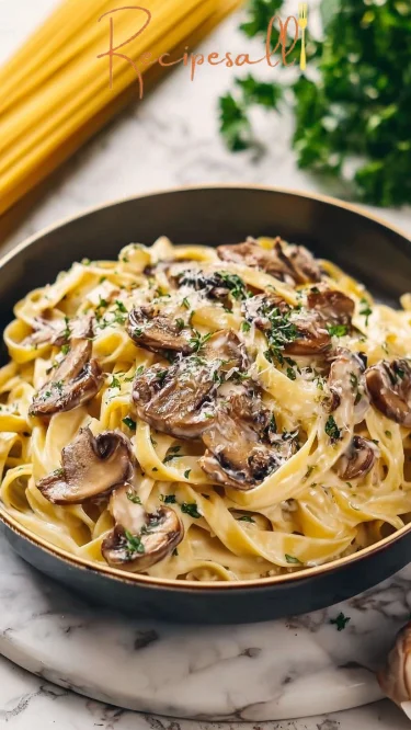 Unwiderstehlich cremige Pilz-Pasta mit Hühnchen