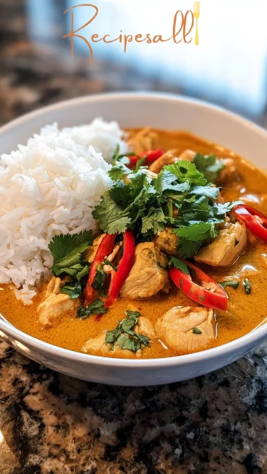 Unwiderstehlich cremiges thailändisches Hühnercurry mit Kokosmilch