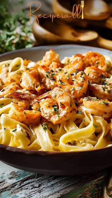 Unwiderstehliche Garnelen-Alfredo-Pasta