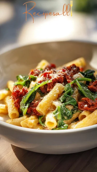 Unwiderstehliche getrocknete Tomaten Pasta