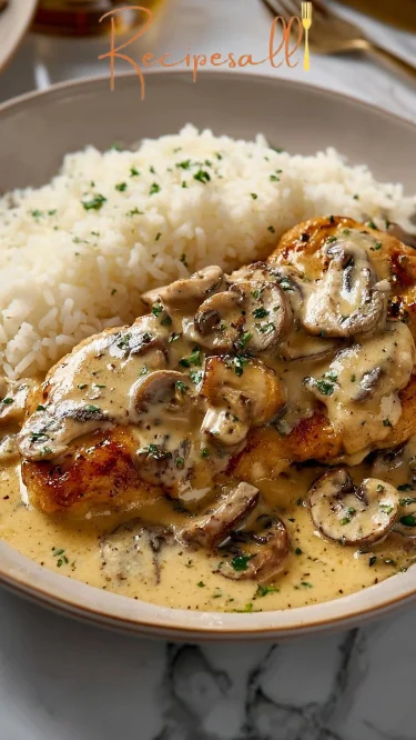 Unwiderstehliches cremiges Pilz-Hühnchen Rezept