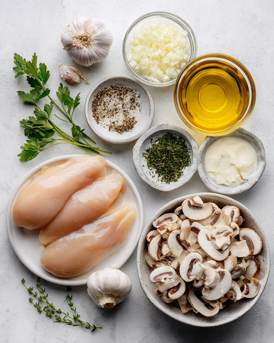 Unwiderstehliches cremiges Pilz-Hühnchen Rezept