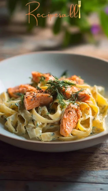 Würzige Zitrone-Dill-Lachs-Pasta
