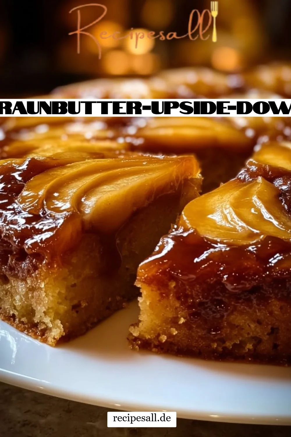 Äpfel-Braunbutter-Upside-Down-Kuchen