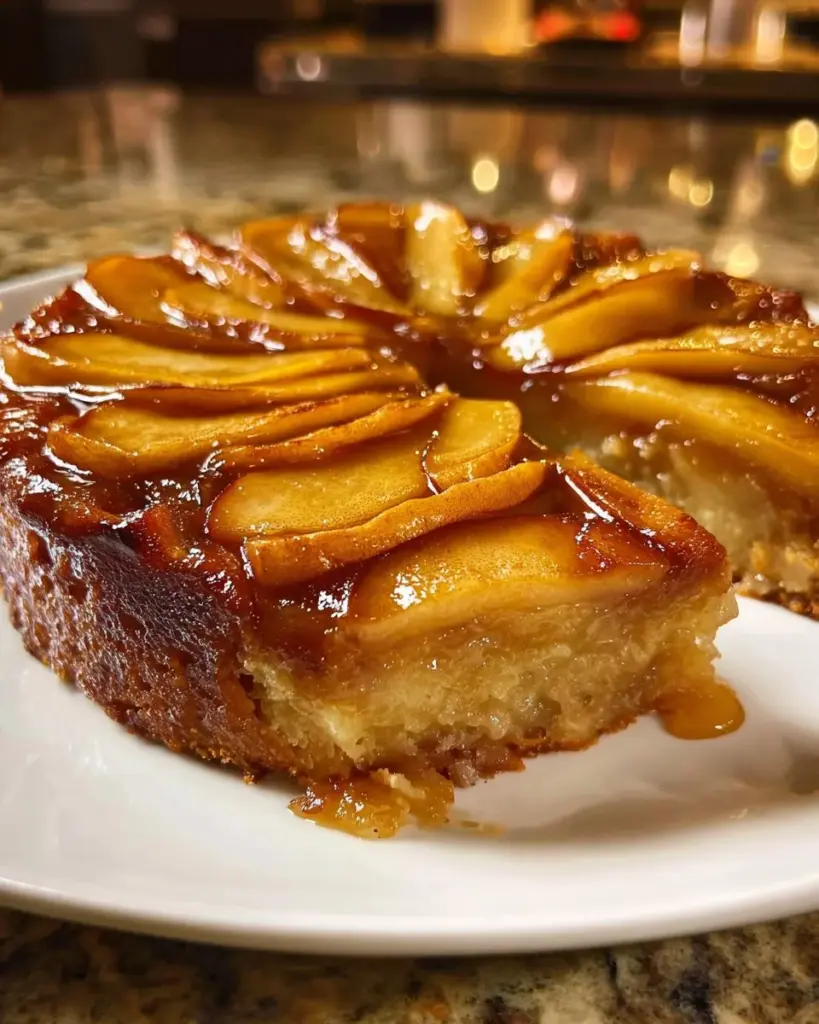 Apfel-Zimt-Kuchen auf dem Kopf, leicht und lecker zubereitet